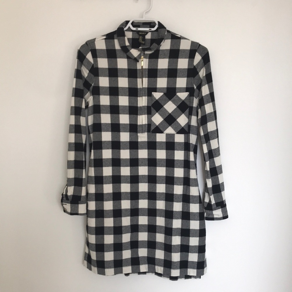 Plaid shirt dress